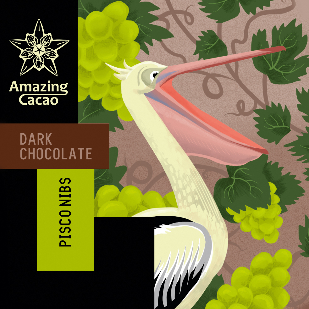 картинка Dark Chocolate 75% & cacao nibs Pisco 