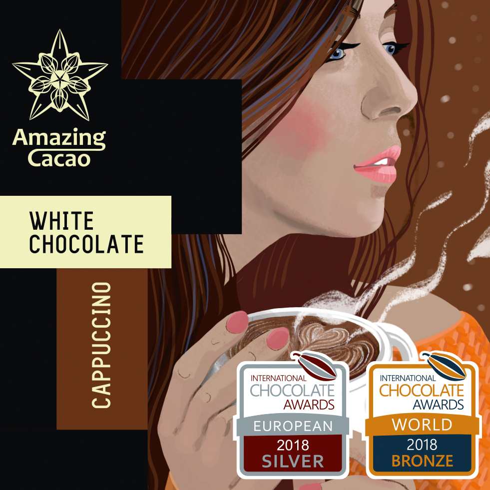 картинка 卡布奇诺白巧克力 40% 